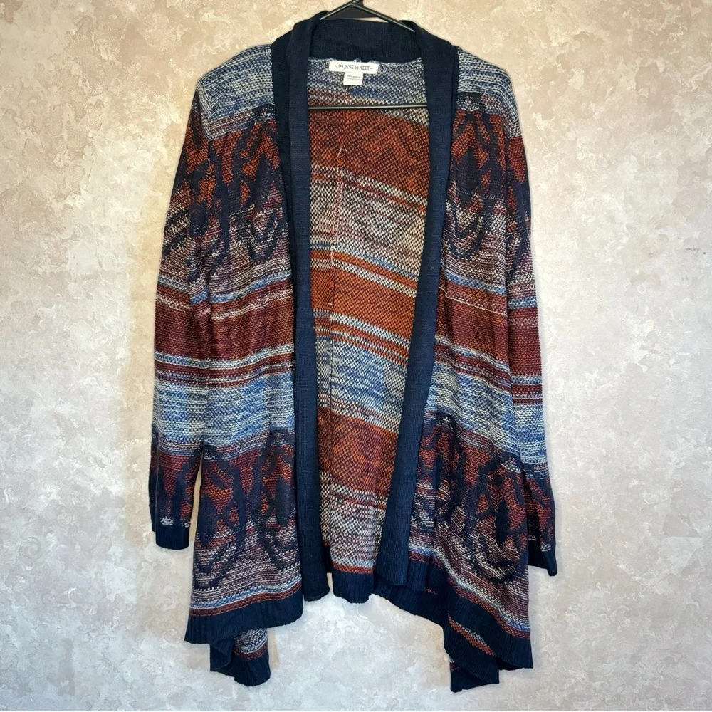 Knit Patterned Colorful Cardigan - Picture 1 of 3